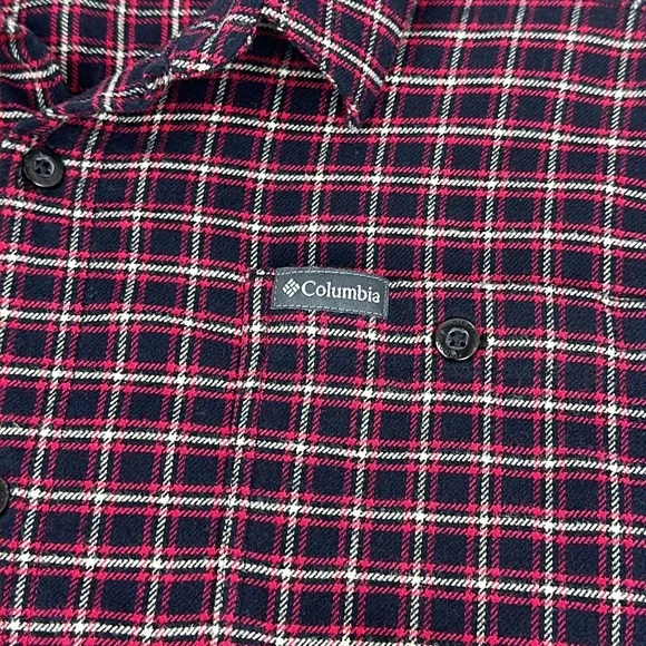 Columbia Mens Flannel Shirt. Red, Black & White. Size XL. Like New. - Picture 2 of 9